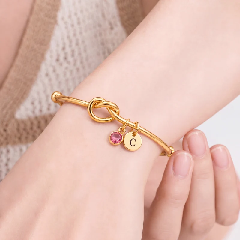 Geburtstein - Personalisiertes Geschenk | Armband Mit Buchstaben Für Männer Frauen