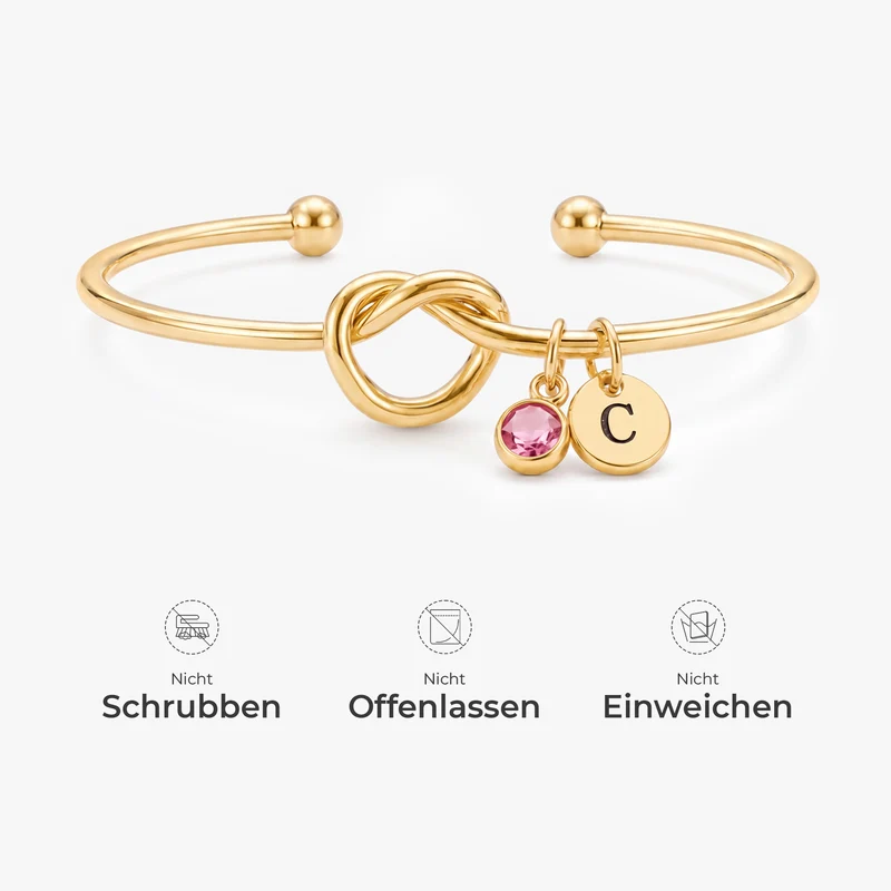 Geburtstein - Personalisiertes Geschenk | Armband Mit Buchstaben Für Männer Frauen