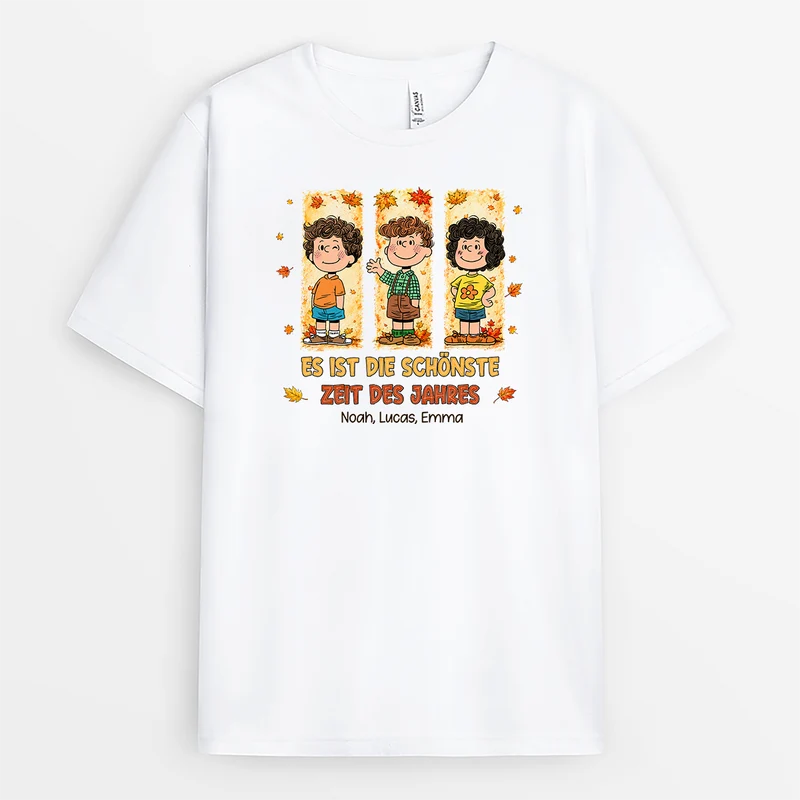 Es Ist Die Schönste Zeit Des Jahres - Personalisiertes Geschenk | Freundschafts T Shirts Snoopy Herbst