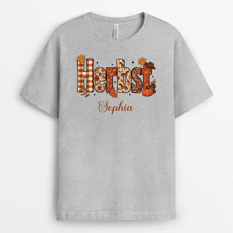 Herbst - Personalisiertes Geschenk | Pferde T-Shirt