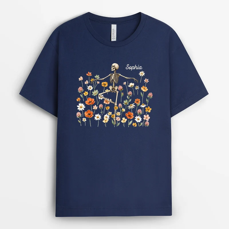 Skelett Ballerina - Personalisiertes Geschenk | T Shirts Damen Halloween