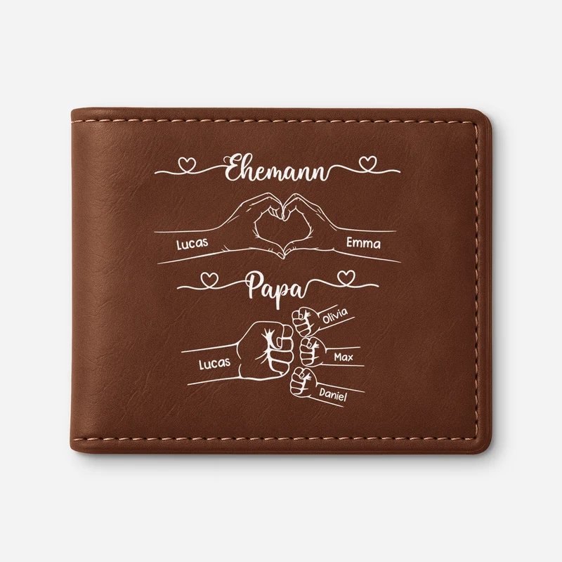 Ehemann Papa - Personalisiertes Geschenk | Portemonnaie Herren