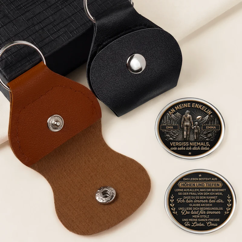 [3D-Optik] Ich Bin Immer Bei Dir - Personalisiertes Geschenk | Pocket Hug Schlüsselanhänger Enkelin Enkel