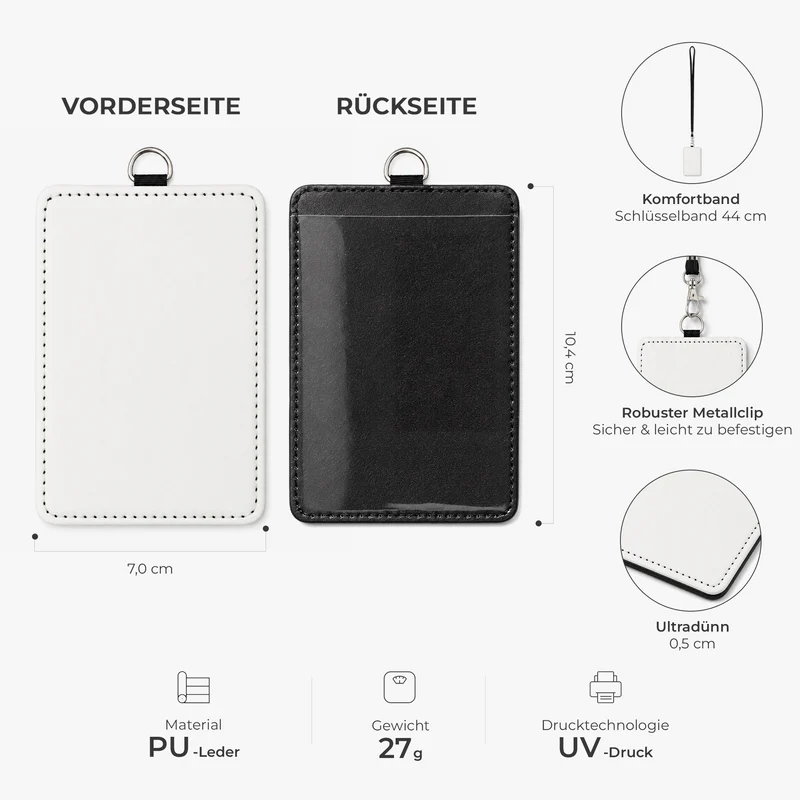 Fachlehrer - Personalisiertes Geschenk | Leder Ausweishalter Mit Band