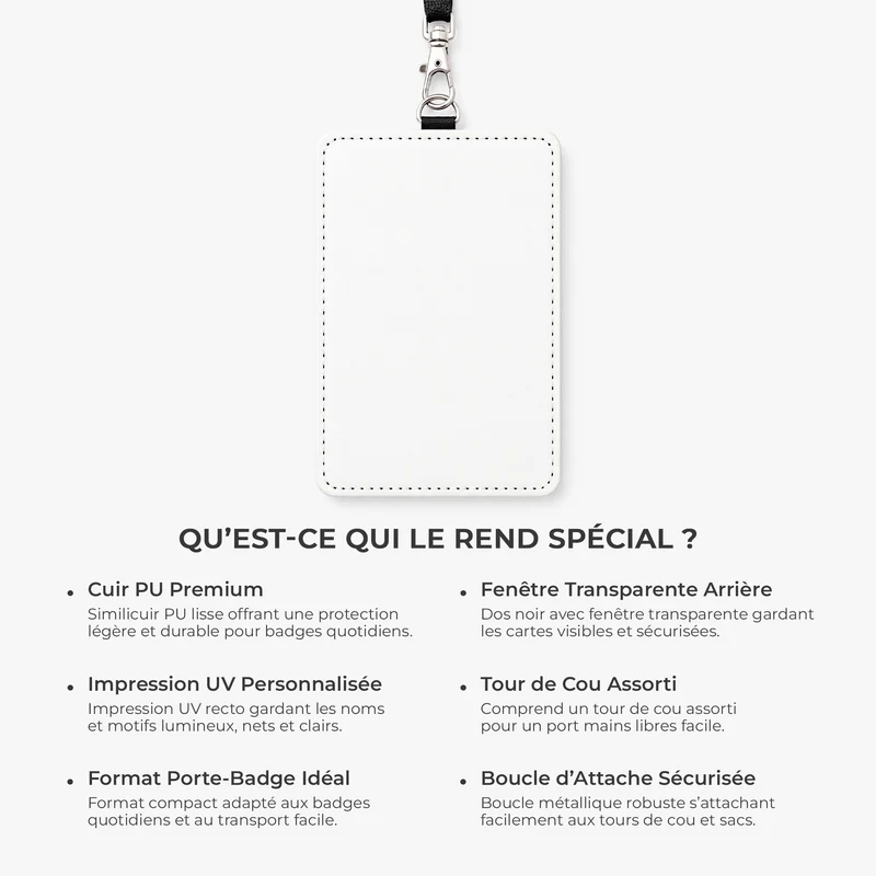 Fachlehrer - Personalisiertes Geschenk | Leder Ausweishalter Mit Band