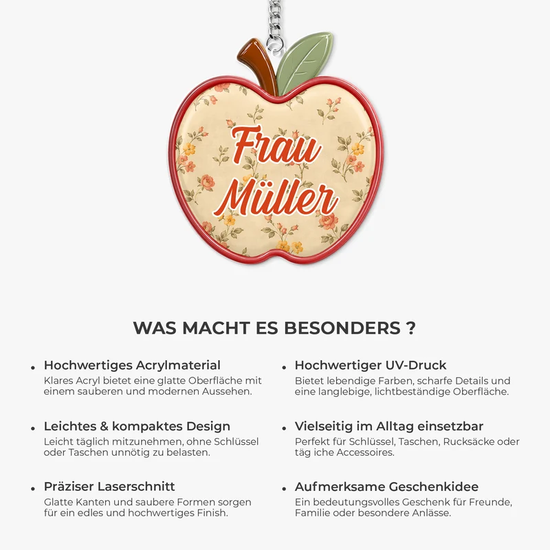 Lehrer - Personalisiertes Geschenk | Namensanhänger Schlüssel