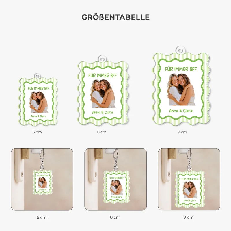 Besties Für Immer - Personalisierte Geschenke Foto | Acryl Schlüsselanhänger Beste Freunde