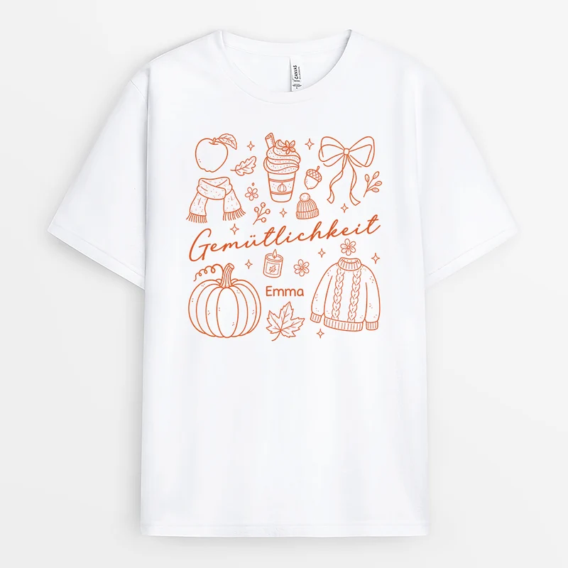 Gemütlichkeit - Personalisiertes Geschenk | T Shirts Damen Herbst