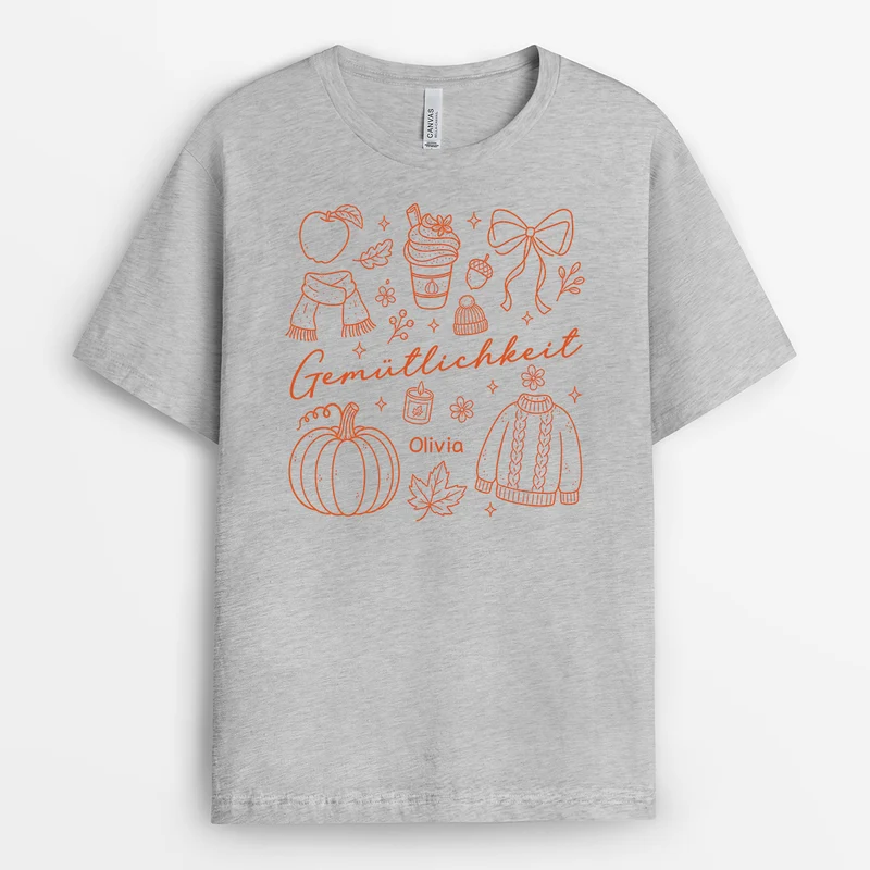 Gemütlichkeit - Personalisiertes Geschenk | T Shirts Damen Herbst