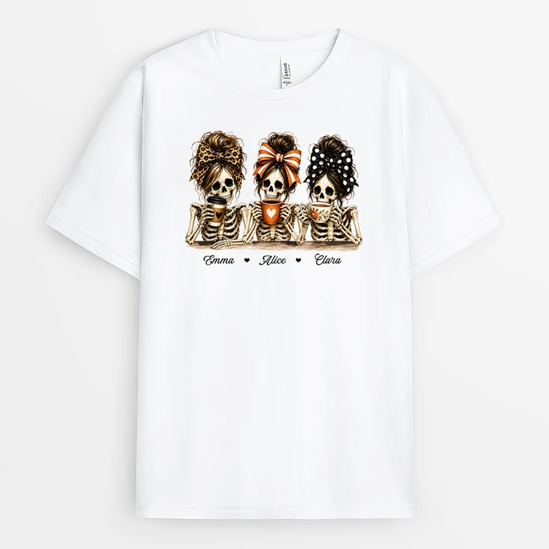 Skelett Halloween Shirt - Personalisiertes Geschenk | Herbst Shirts