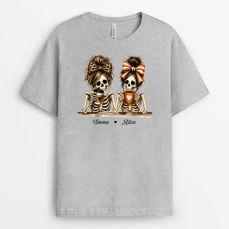 Skelett Halloween Shirt - Personalisiertes Geschenk | Herbst Shirts