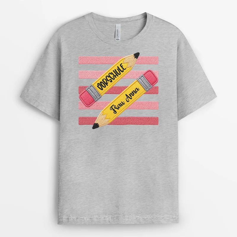 Schulkind Geschenkschleife Bleistift - Personalisiertes Geschenk Lehrer | T Shirt