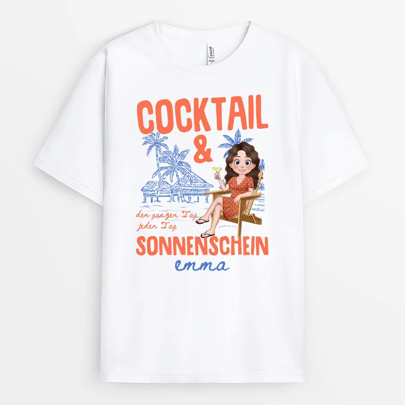 Eiskaffee - Personalisiertes Geschenk | Sommer T Shirt Damen Männer