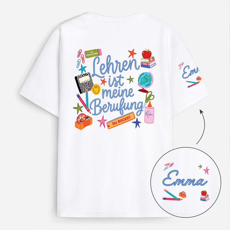 Lehren Ist Meine Berufung - Personalisiertes Geschenk Lehrer | T Shirt