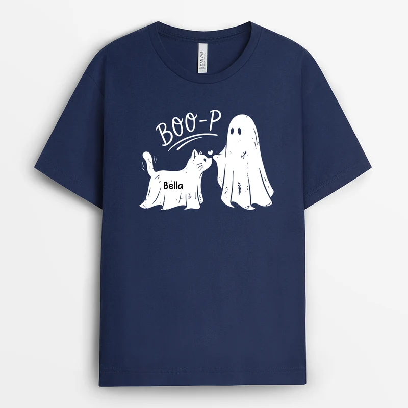Boo P - Personalisiertes Geschenk | Halloween T Shirt Hund Katze