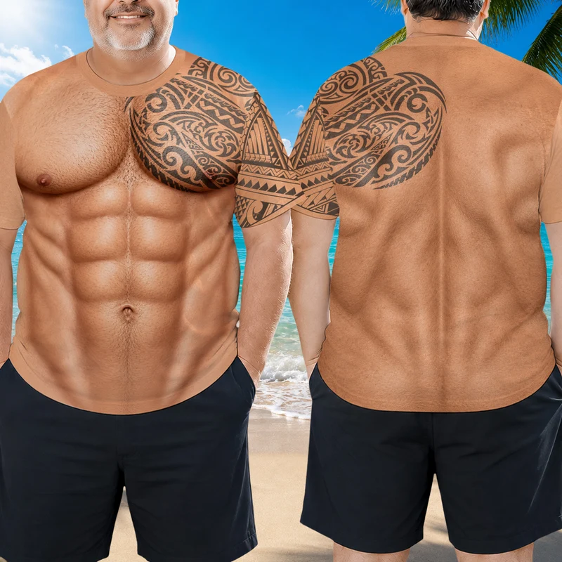 Männer Nackt T-Shirts Lustig - Personalisiertes Geschenk | All Over Print T Shirt