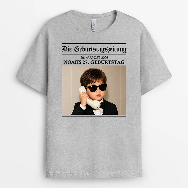 Die Geburtstagszeitung 30 - Personalisierte Geburtstagsgeschenke | T Shirt Mit Bild