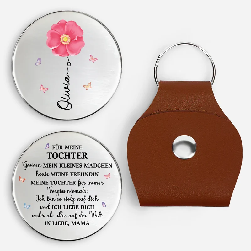 Ich Liebe Dich Mehr Als Alles Auf Der Welt - Personalisiertes Geschenk | Pocket Hug Schlüsselanhänger Tochter Enkelin