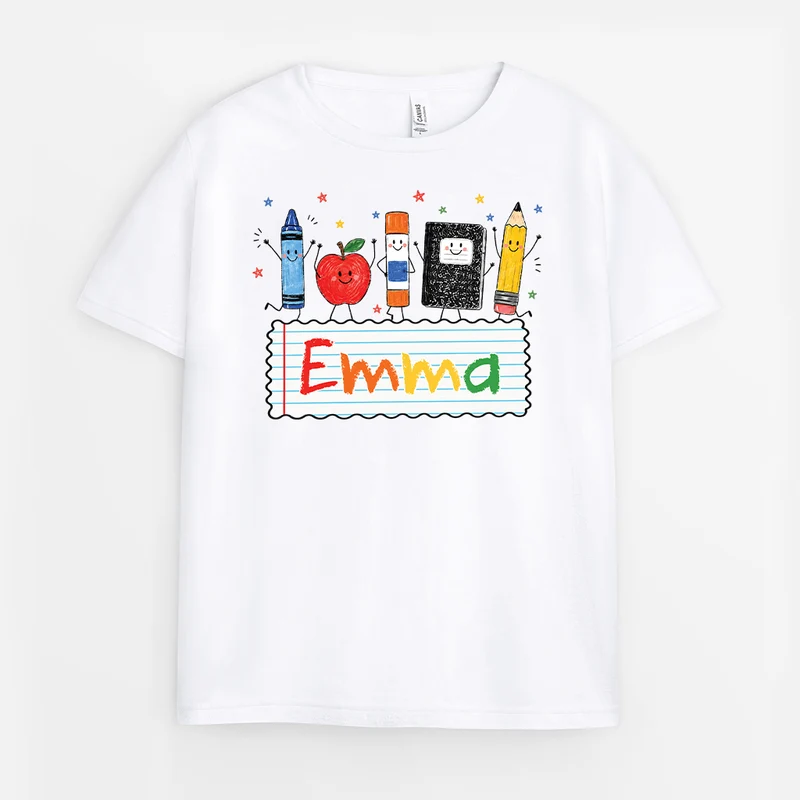 Name + Utensilien - Personalisiertes Geschenk | T-Shirts Kinder