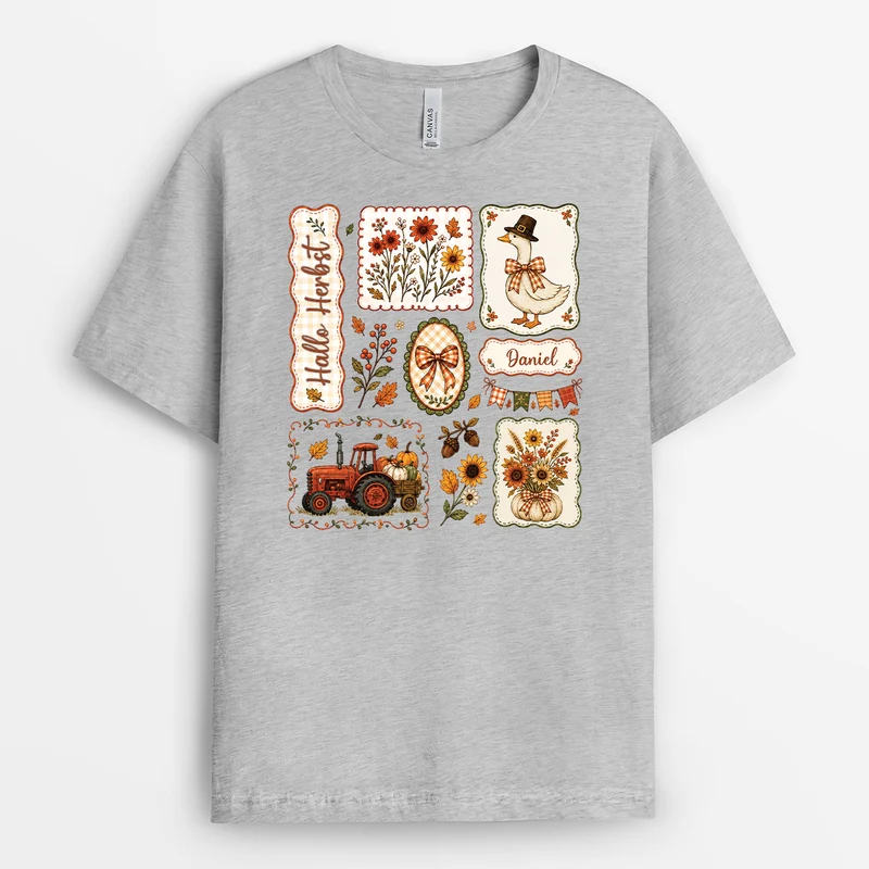 Hallo Herbst - Personalisiertes Geschenk | T Shirts Damen Männer