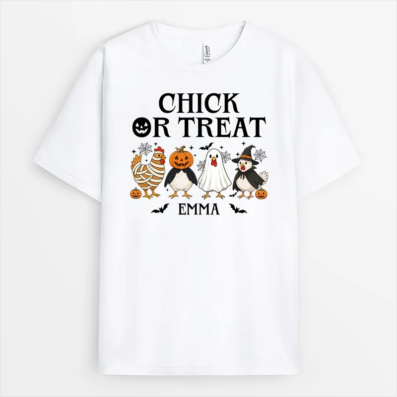 Chick Or Treat - Personalisiertes Geschenk | Halloween Shirt