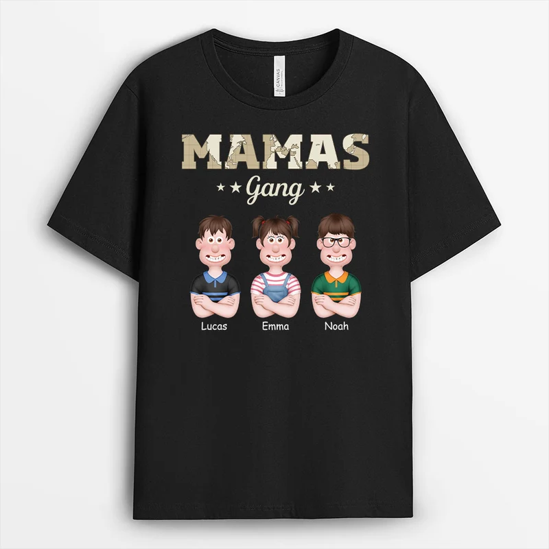 Omas Gang - Personalisiertes Geschenk | Opa Papa Mama Oma T Shirt Shaun Das Schaf