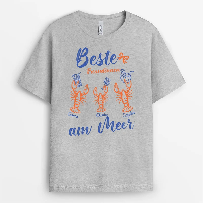 Besties Am Meer - Personalisierte Geschenke Beste Freundin | T Shirt
