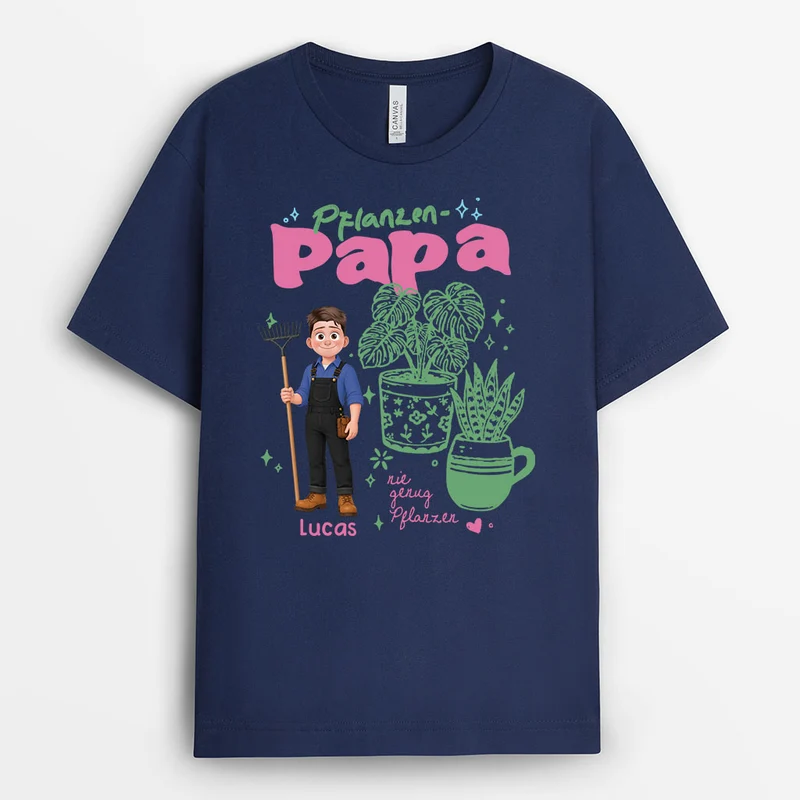 Club Der Pflanzen-Verrückten - Personalisiertes Geschenk | Cartoon Garten T Shirt Schwarz