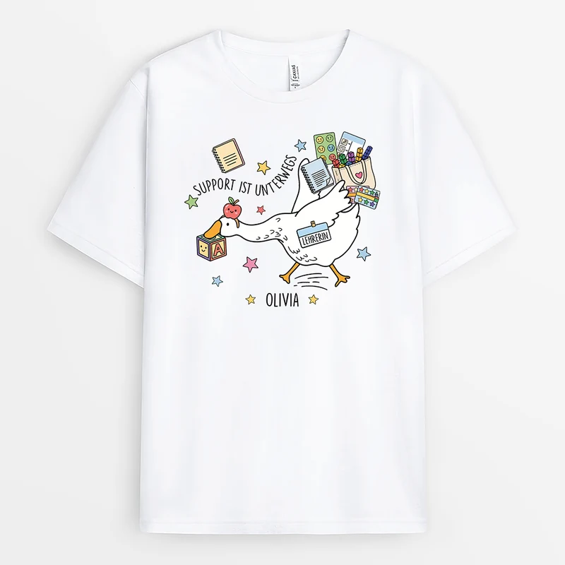 Support Ist Unterwegs - Personalisiertes Geschenk Lehrer | T Shirt
