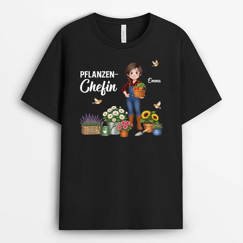 Pflanzen-Chef - Personalisiertes Geschenk | Garten T Shirt Frauen Männer
