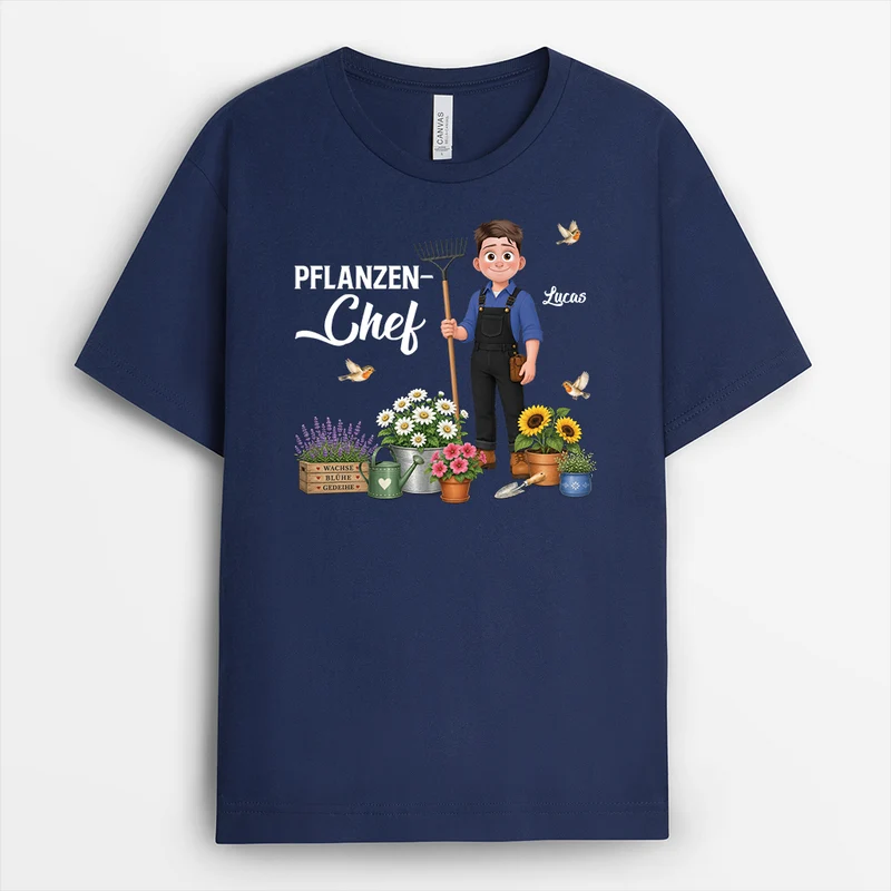 Pflanzen-Chef - Personalisiertes Geschenk | Garten T Shirt Frauen Männer