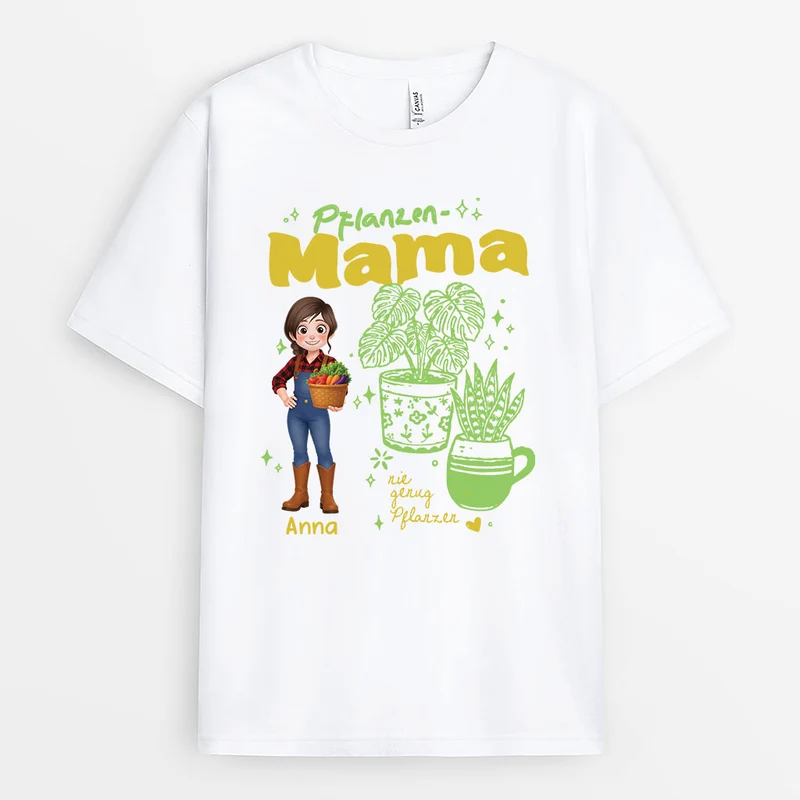 Club Der Pflanzen-Verrückten - Personalisiertes Geschenk | Cartoon Garten T Shirt Weiß