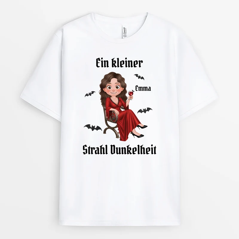 Ein Kleiner Strahl Dunkelheit - Personalisiertes Geschenk | T Shirts Damen Männer Weiß