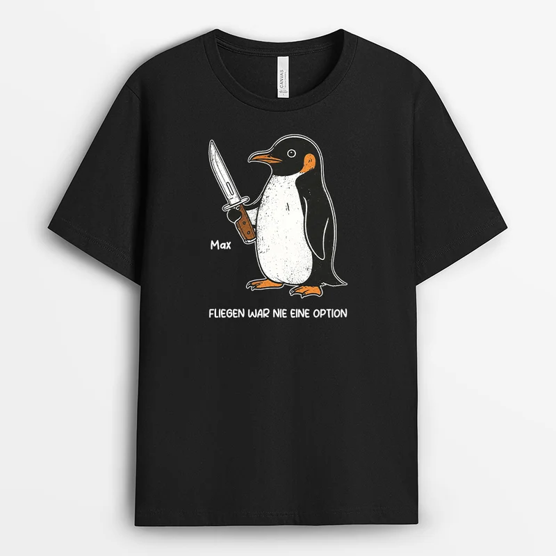Fliegen War Nie Eine Option Aber Laufen Geht Super - Personalisiertes Geschenk | Lustige T Shirts Männer Damen Schwarz