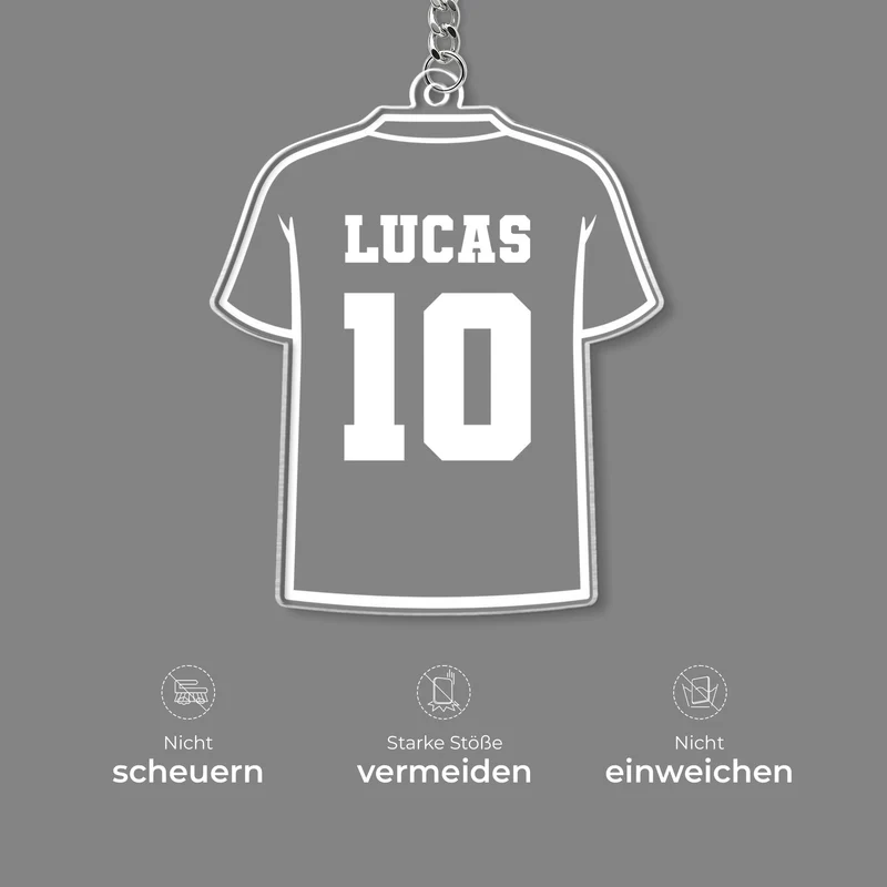 Trikot Fußball - Personalisiertes Geschenk | Acryl Schlüsselanhänger Männer Frauen
