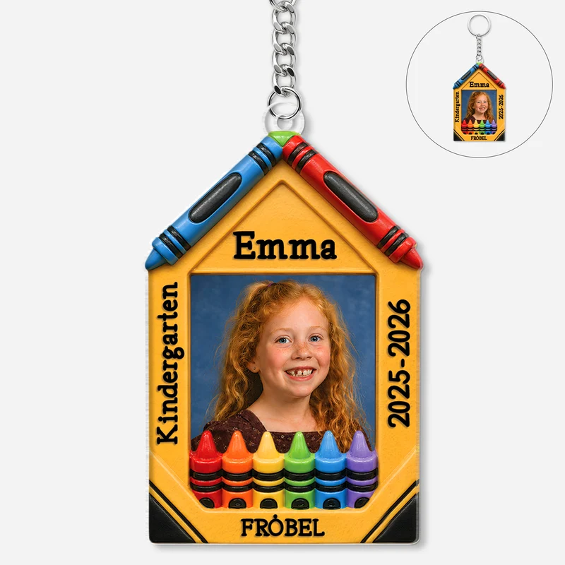 Schulkind Schlüsselanhänger - Personalisierte Geschenke Foto | Acryl Schlüsselanhänger