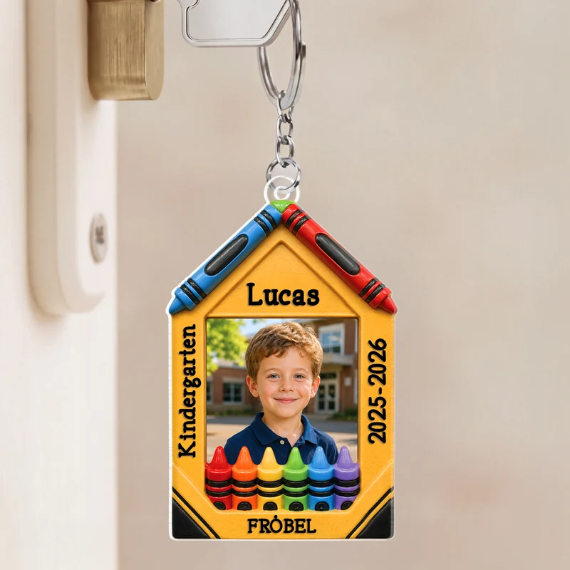 Schulkind Schlüsselanhänger - Personalisierte Geschenke Foto | Acryl Schlüsselanhänger