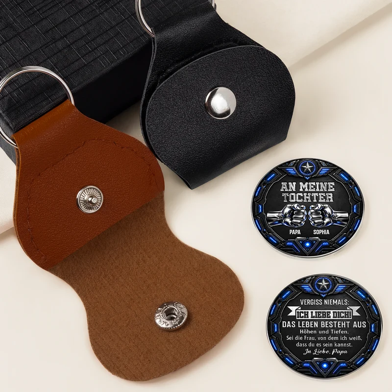 [3D-Optik] Das Leben Besteht Aus Höhen Und Tiefen - Personalisiertes Geschenk | Pocket Hug Schlüsselanhänger Sohn Tochter Enkel Enkelin