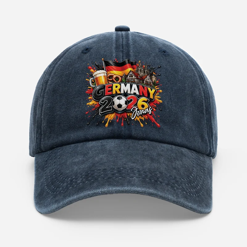 Deutschland Fußballmannschaft - Personalisiertes Geschenk | Washed Cap