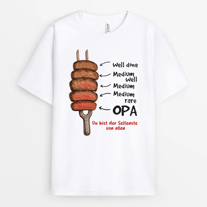 Medium Rare - Personalisierte Geschenke Lustig | Papa Shirt
