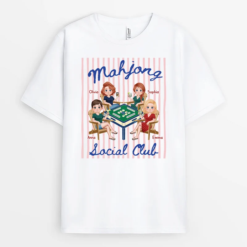 Mahjong Social Club - Personalisierte Geschenke Beste Freundin | T Shirt