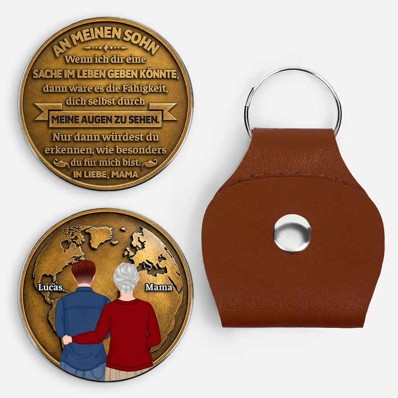 Wenn Ich Dir Eine Sache Im Leben Geben Könnte - Personalisiertes Geschenk | Pocket Hug Schlüsselanhänger Tochter Sohn Enkel Enkelin