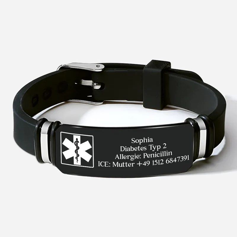 SOS Armband - Personalisiertes Geschenk | Medizinisches Notfallarmband