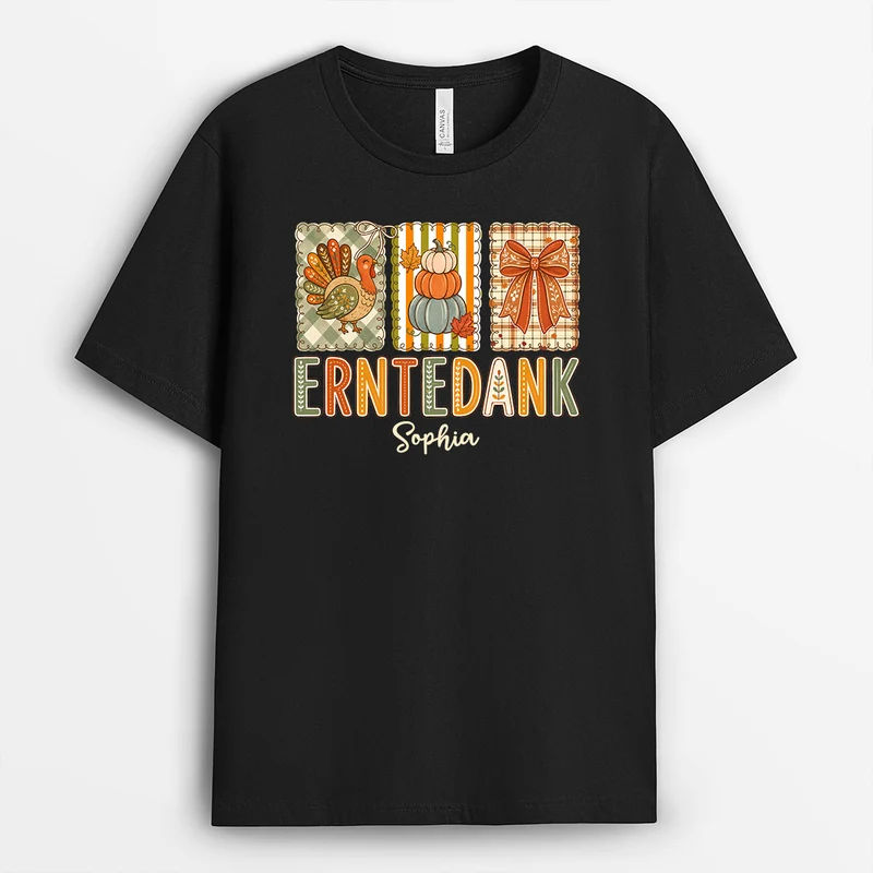 Erntedank - Personalisiertes Geschenk | Herbst T Shirt Damen Männer