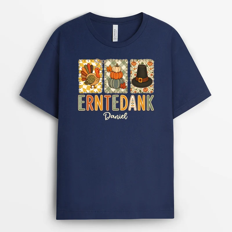 Erntedank - Personalisiertes Geschenk | Herbst T Shirt Damen Männer