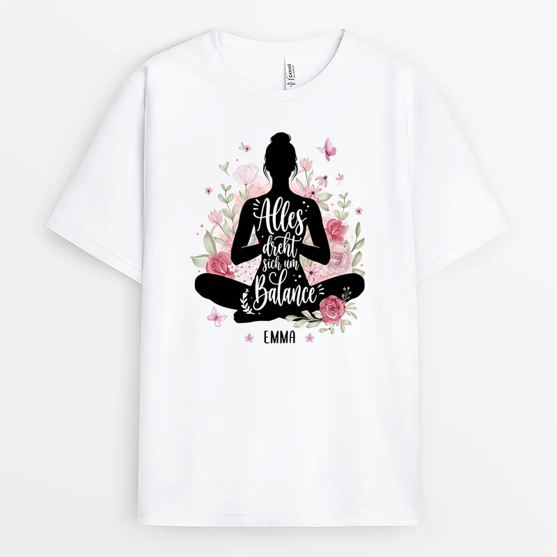Körper Geist Seele - Personalisiertes Geschenk | Yoga Shirt Damen