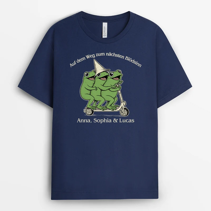 Auf Dem Weg Zum Nächsten Blödsinn - Personalisiertes Geschenk | Freundschafts T Shirts Schwarz