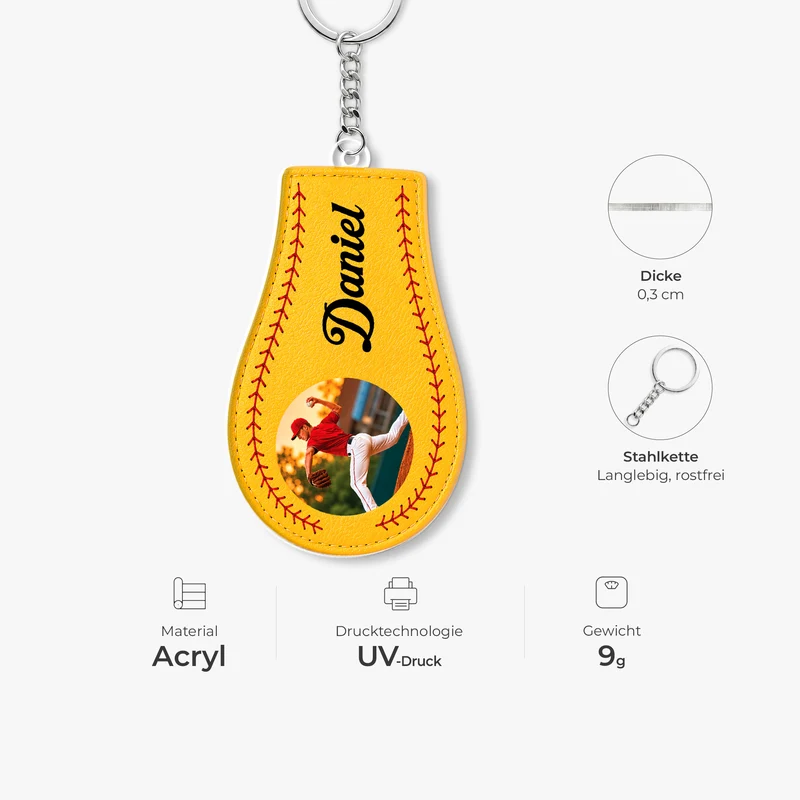Sportarten + Name - Personalisierte Geschenke Foto | Acryl Schlüsselanhänger Männer Frauen