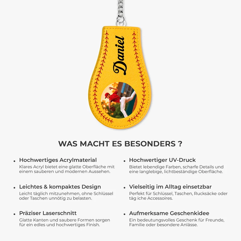 Sportarten + Name - Personalisierte Geschenke Foto | Acryl Schlüsselanhänger Männer Frauen
