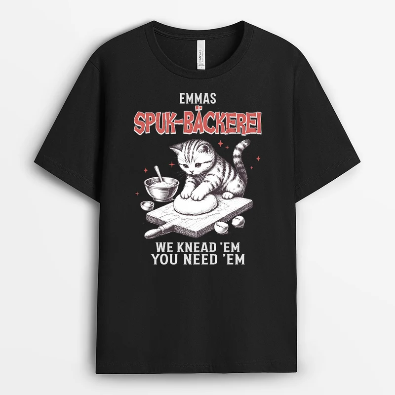 Spuk-Bäckerei - Personalisiertes Geschenk | Halloween Shirt Schwarz